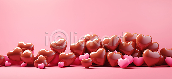 달콤 사랑 사람없음 3D JPG 편집이미지 광택 발렌타인데이 분홍색 사탕 오브젝트 초콜릿 카피스페이스 프레임 하트 화이트데이