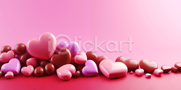 달콤 사랑 사람없음 3D JPG 편집이미지 광택 발렌타인데이 분홍색 사탕 오브젝트 초콜릿 카피스페이스 프레임 하트 화이트데이