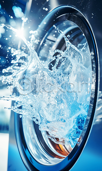 깨끗함 사람없음 JPG 편집이미지 드럼세탁기 물 빨래 세탁기 스플래쉬 전자제품 청소 파란색
