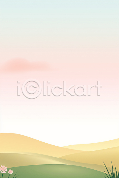 편안함 사람없음 JPG 일러스트 구름(자연) 꽃 노을 맑음 백그라운드 산 자연 초원(자연) 풍경(경치) 하늘