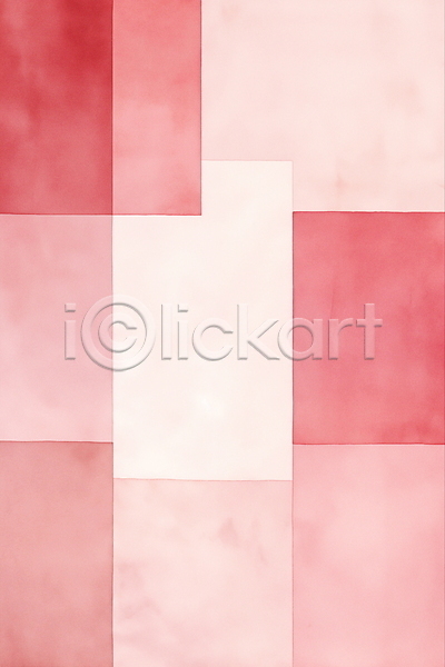 사람없음 JPG 일러스트 도형 디자인 미니멀 미술 분홍색 수채화(물감) 조화 추상 혼합
