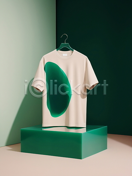 사람없음 JPG 디지털합성 편집이미지 단상 디자인 옷걸이 초록색 캐주얼 티셔츠 패션 편집소스