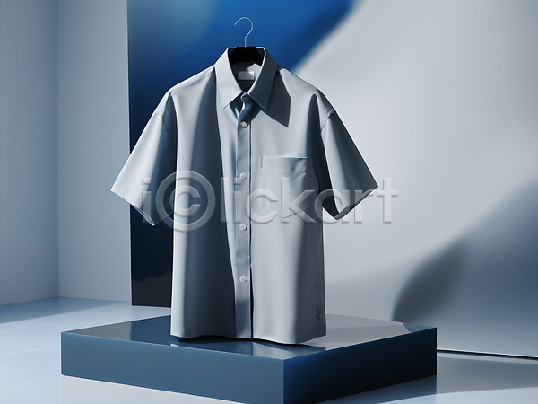 사람없음 JPG 디지털합성 편집이미지 그림자 단상 모던 셔츠 옷걸이 직물 티셔츠 파란색 패션 편집소스