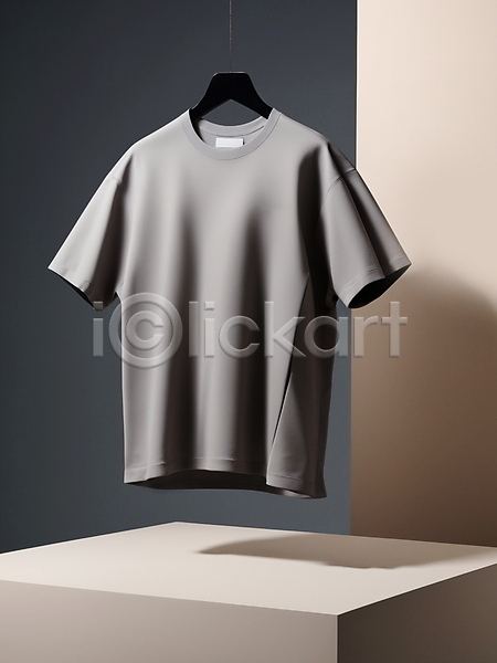 사람없음 JPG 디지털합성 편집이미지 단상 옷걸이 캐주얼 티셔츠 패션 편집소스 회색