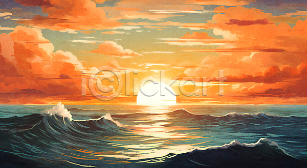 사람없음 JPG 편집이미지 구름(자연) 물결 바다 반사 빛 새해 윤슬 일출 자연 주황색 태양 파도 풍경(경치) 해변