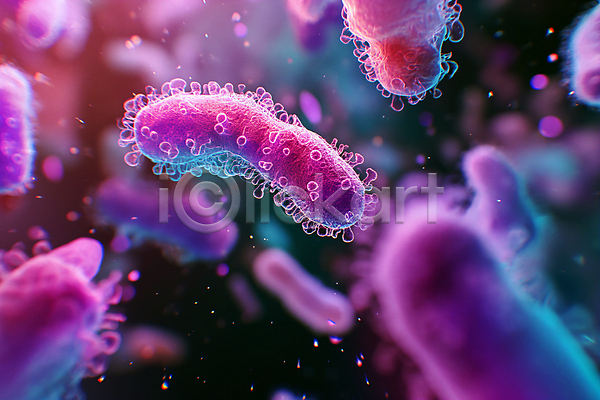 사람없음 3D JPG 디지털합성 편집이미지 미생물 바이러스 박테리아 백그라운드 보라색 생물학 세포 편집소스