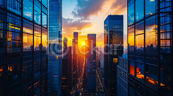 분위기 사람없음 JPG 편집이미지 건물 고층빌딩 구름(자연) 도시 도시풍경 빌딩 빌딩숲 일몰 태양 풍경(경치) 하늘