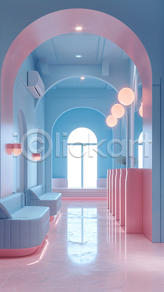 분위기 사람없음 JPG 편집이미지 공간 미니멀 분홍색 에어컨 유행 의자 인테리어 창문 하늘색