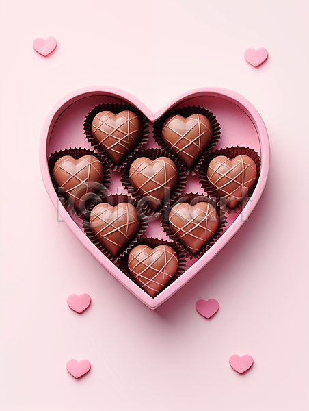 러블리 사랑 사람없음 3D JPG 디지털합성 입체 편집이미지 달콤함 발렌타인데이 분홍색 선물상자 연애 장식 초콜릿 하트