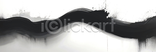 사람없음 JPG 디지털합성 편집이미지 흑백 검은색 곡선 백그라운드 번짐 붓터치 질감 추상 편집소스 흰색