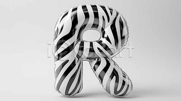 사람없음 3D PSD 디지털합성 편집이미지 흑백 R 광택 백그라운드 얼룩무늬 영어 입체문자 추상 타이포그라피 편집소스