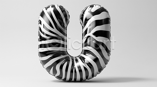 사람없음 3D PSD 디지털합성 편집이미지 흑백 U 광택 백그라운드 얼룩무늬 영어 입체문자 추상 타이포그라피 편집소스