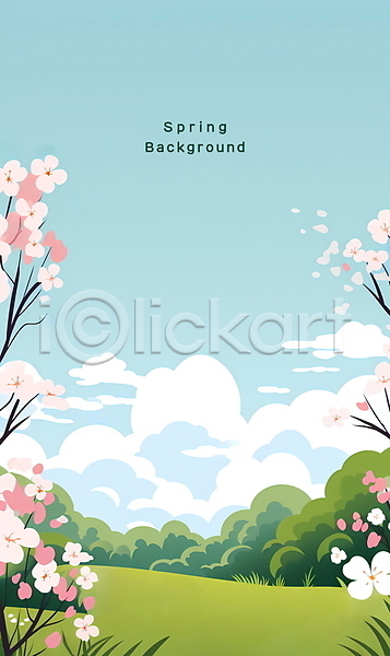 사람없음 PSD 편집이미지 구름(자연) 꽃 맑음 백그라운드 봄 봄배경 자연 초원(자연) 풍경(경치) 하늘