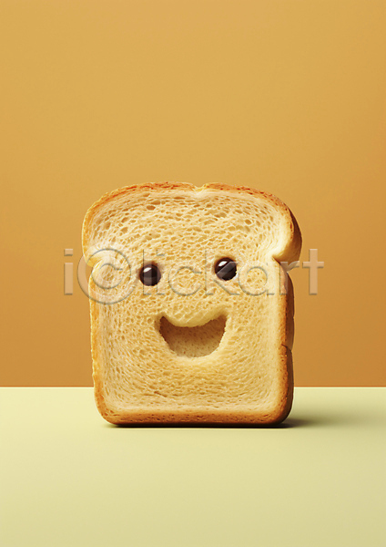 사람없음 JPG 편집이미지 브런치 식빵 웃음 음식 캐릭터 토스트 표정