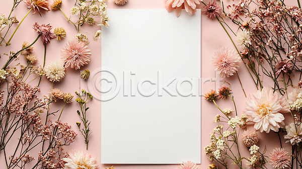 사람없음 JPG 디지털합성 편집이미지 꽃 백그라운드 봄 분홍색 종이 카드(감사) 카피스페이스 편지 편집소스
