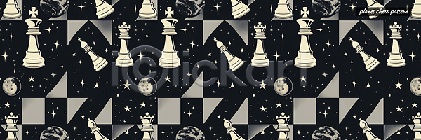 사람없음 PSD 편집이미지 검은색 말(게임) 별 우주 체스 체스말 패턴 패턴백그라운드 행성