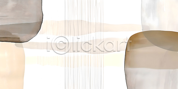 사람없음 JPG 일러스트 갈색 그림 기하학 도형 미술 번짐 붓터치 수채화(물감) 자국 추상