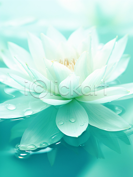 믿음 편안함 사람없음 JPG 편집이미지 반사 수면 연꽃(꽃) 종교 초록색 흰색