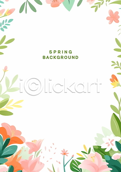 사람없음 PSD 편집이미지 꽃 나뭇잎 백그라운드 봄 봄배경 봄풍경 잎 카피스페이스 포스터 흰색