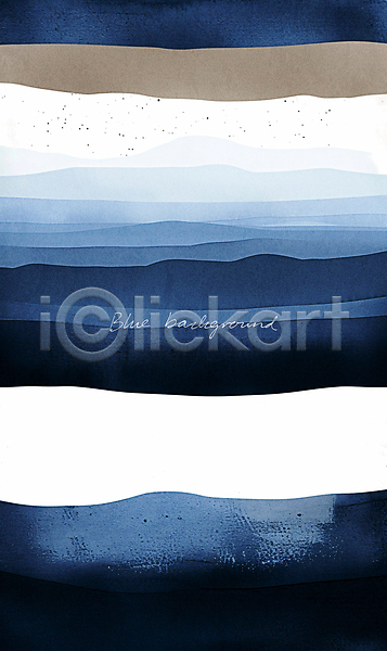 사람없음 PSD 편집이미지 남색 바다 배너 백그라운드 수채화(물감) 파란색