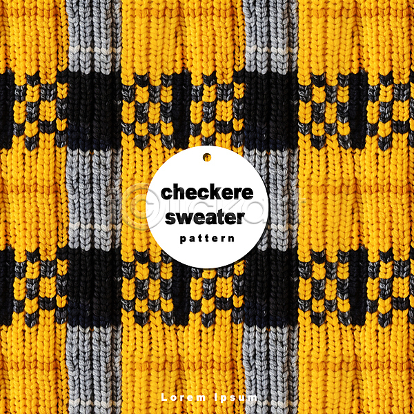 사람없음 PSD 편집이미지 검은색 노란색 니트 디자인 무늬 백그라운드 스웨터 직물 체크(체크무늬) 패턴