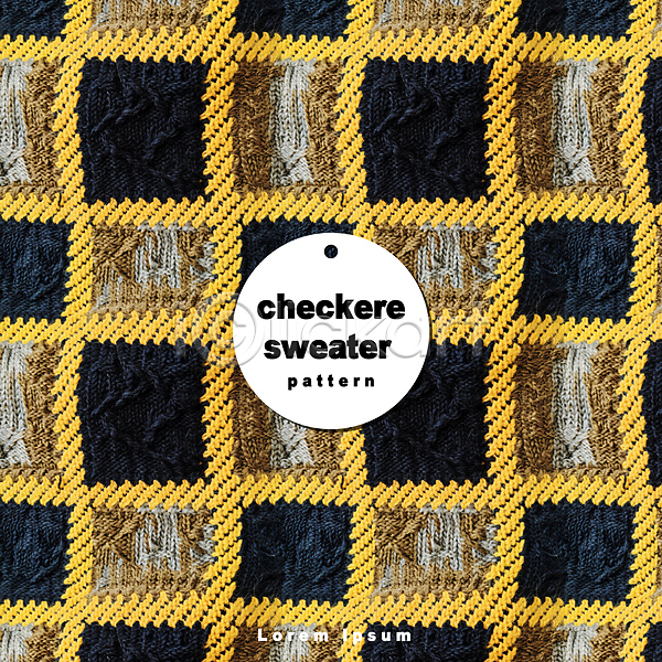 사람없음 PSD 편집이미지 검은색 노란색 니트 디자인 무늬 백그라운드 스웨터 직물 체크(체크무늬) 패턴