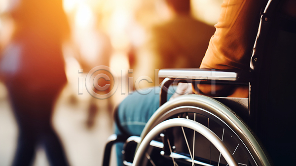 남자 성인 성인남자한명만 한명 JPG 편집이미지 백그라운드 승차 앉기 장애인 휠체어