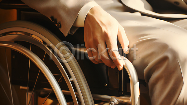 남자 성인남자한명만 신체부위 한명 JPG 편집이미지 백그라운드 손 승차 앉기 장애인 하반신 휠체어