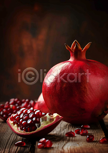 신선 사람없음 JPG 편집이미지 건강 낟알 단면 백그라운드 빨간색 석류