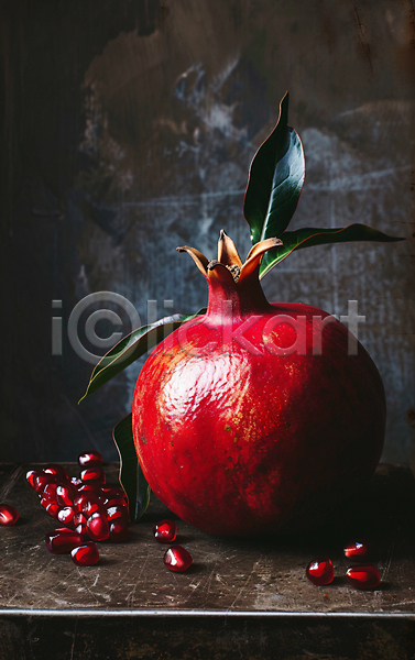 신선 사람없음 JPG 편집이미지 건강 나뭇잎 낟알 백그라운드 빨간색 석류