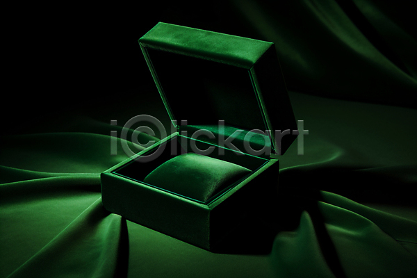 우아함 사람없음 JPG 디지털합성 편집이미지 목업 보관함 보석함 상자 천(직물) 초록색