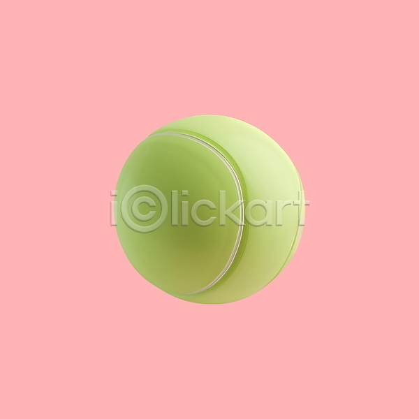 사람없음 3D PSD 디지털합성 아이콘 연두색 운동 장비 테니스 테니스공 한개