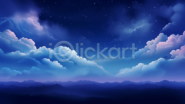 감성 사람없음 JPG 편집이미지 구름(자연) 밤하늘 배너 백그라운드 별 보라색 새벽 야경 자연 풍경(경치)