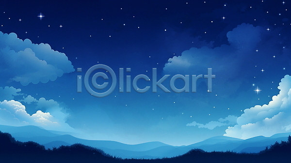 감성 사람없음 JPG 편집이미지 구름(자연) 남색 밤하늘 배너 백그라운드 별 산 새벽 야간 야경 자연 풍경(경치)
