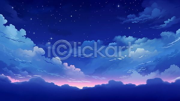 감성 사람없음 JPG 편집이미지 구름(자연) 밤하늘 배너 백그라운드 별 보라색 새벽 야간 야경 자연 풍경(경치)