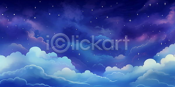 감성 사람없음 JPG 편집이미지 구름(자연) 밤하늘 배너 백그라운드 별 보라색 새벽 야간 야경 자연 풍경(경치)