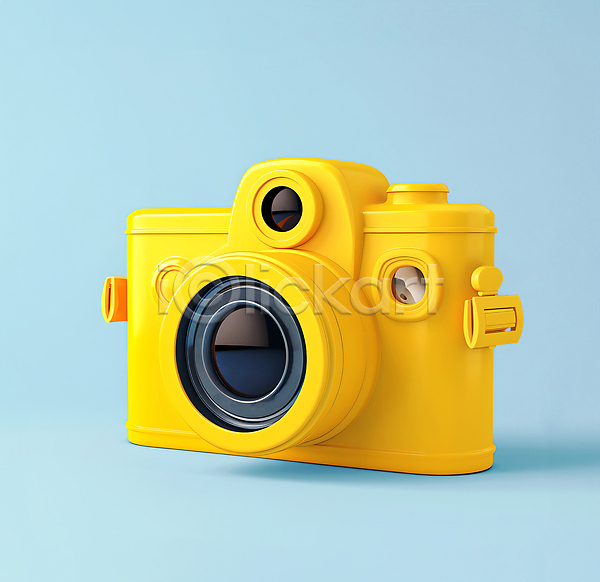 귀여움 사람없음 3D JPG 아이콘 편집이미지 노란색 복고 오브젝트 카메라 한개