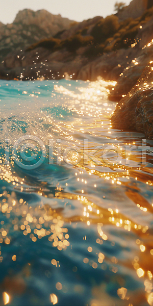 사람없음 JPG 편집이미지 돌(바위) 물 물결 물방울 바다 반짝임 수면 야외 자연 햇빛