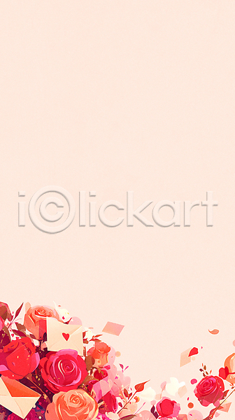 사람없음 PSD 편집이미지 꽃잎 로즈데이 백그라운드 분홍색 선물 성년의날 이벤트 잎 장미 카드(감사) 편지봉투