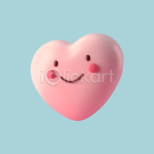 귀여움 기쁨 사랑 행복 사람없음 3D 3D아이콘 PSD 디지털합성 아이콘 발렌타인데이 분홍색 웃음 이모티콘 하트 화이트데이