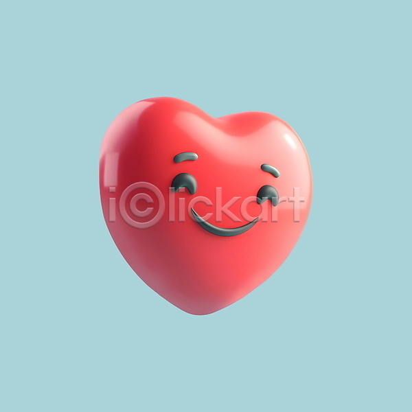 귀여움 기쁨 사랑 행복 사람없음 3D 3D아이콘 PSD 디지털합성 아이콘 발렌타인데이 빨간색 웃음 이모티콘 하트 화이트데이