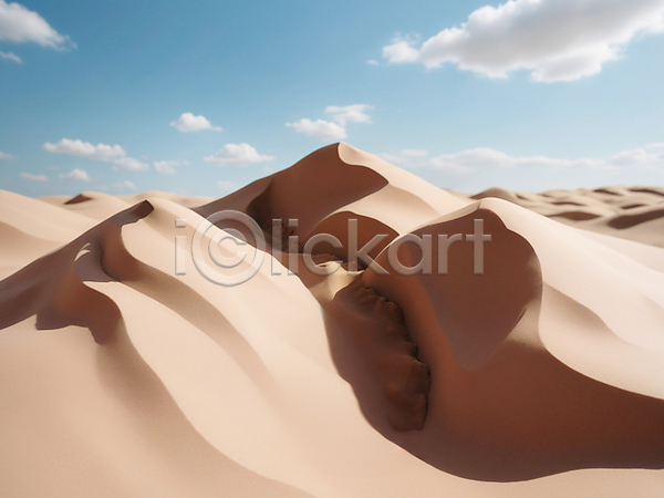 사람없음 JPG 디지털합성 편집이미지 모래언덕 미니멀 사막 심플 자연 점토 클레이아트 편집소스