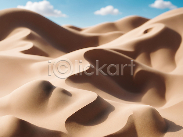 부드러움 사람없음 JPG 디지털합성 편집이미지 모래언덕 미니멀 사막 심플 자연 점토 클레이아트 편집소스