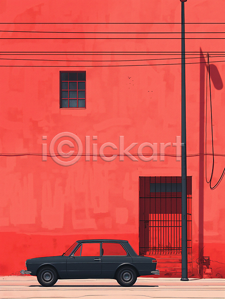 사람없음 JPG 디지털합성 편집이미지 거리 검은색 도시 도시풍경 모던 백그라운드 벽 빨간색 심플 편집소스 풍경(경치)