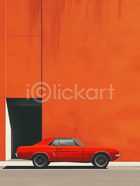 사람없음 JPG 디지털합성 편집이미지 거리 도로 도시 도시풍경 모던 문 백그라운드 벽 빨간색 심플 자동차 편집소스 풍경(경치)