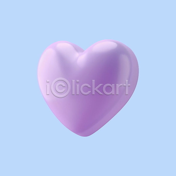 사랑 사람없음 3D PSD 디지털합성 아이콘 발렌타인데이 보라색 하트 화이트데이