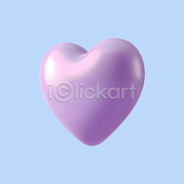 사랑 사람없음 3D PSD 디지털합성 아이콘 발렌타인데이 보라색 하트 화이트데이