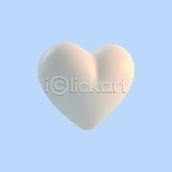 사랑 사람없음 3D PSD 디지털합성 아이콘 발렌타인데이 하트 화이트데이 흰색