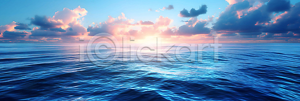 상쾌 사람없음 JPG 디지털합성 편집이미지 구름(자연) 바다 파란색 편집소스 풍경(경치) 하늘