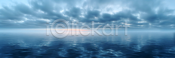 상쾌 사람없음 JPG 디지털합성 편집이미지 구름(자연) 바다 파란색 편집소스 풍경(경치) 하늘